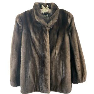 Garfinkel’s Vintage Brown Fur (Mink?) Womens Coat sz: Large